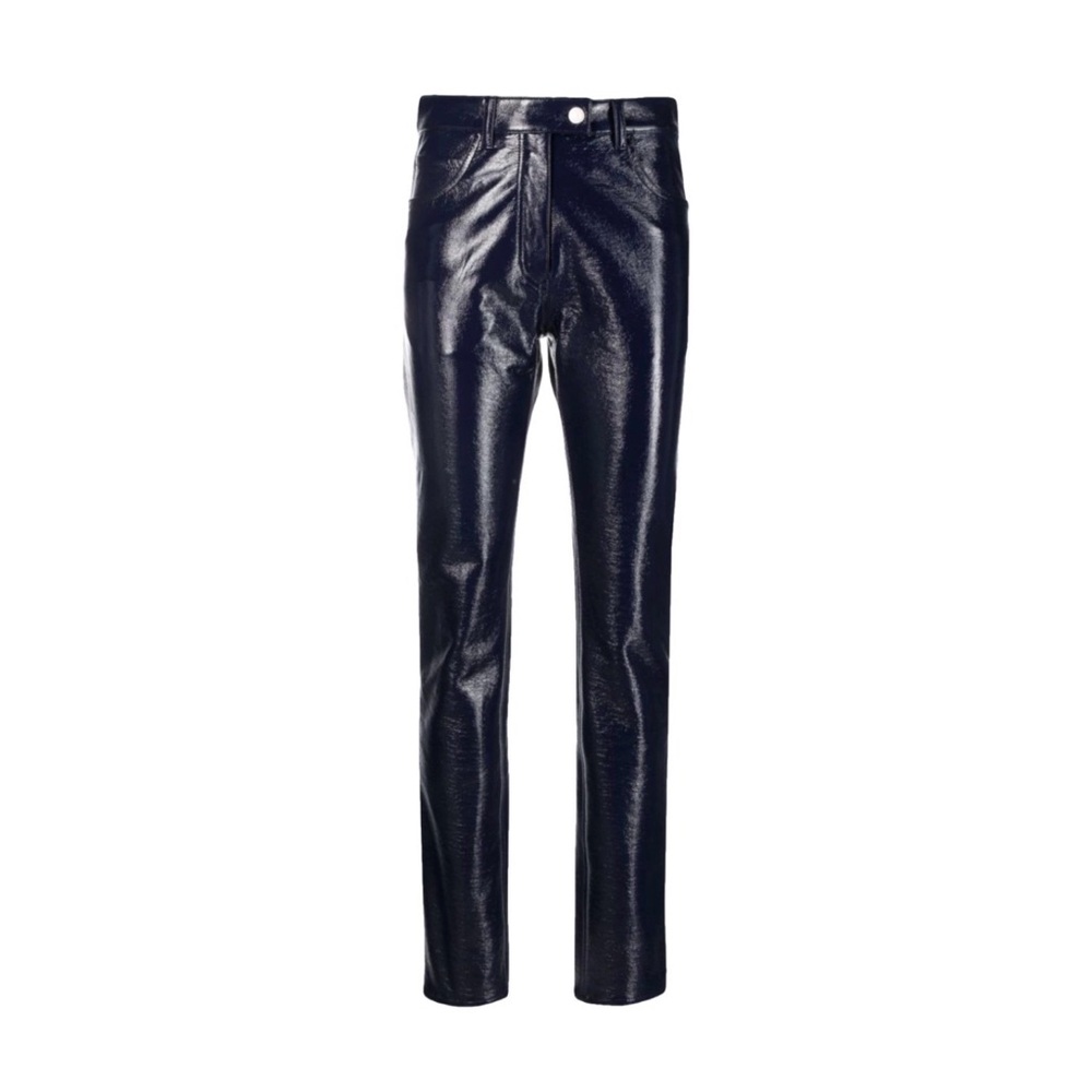 Courrèges
straight-leg vinyl trousers